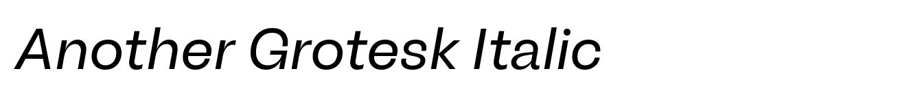 Another Grotesk Italic image